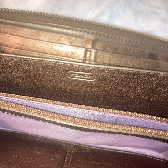 Coach Bronze Wallet with Gold Buckles - Picture 6 of 6